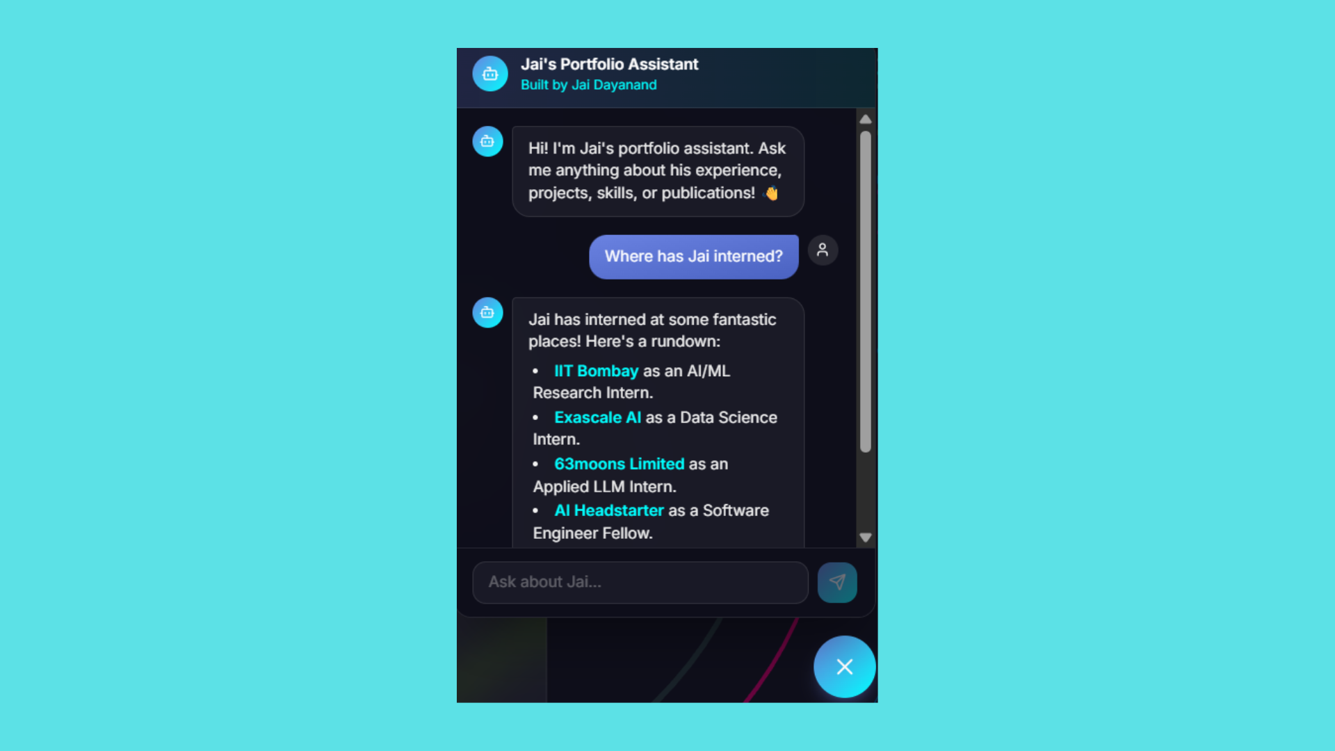 Portfolio Chatbot