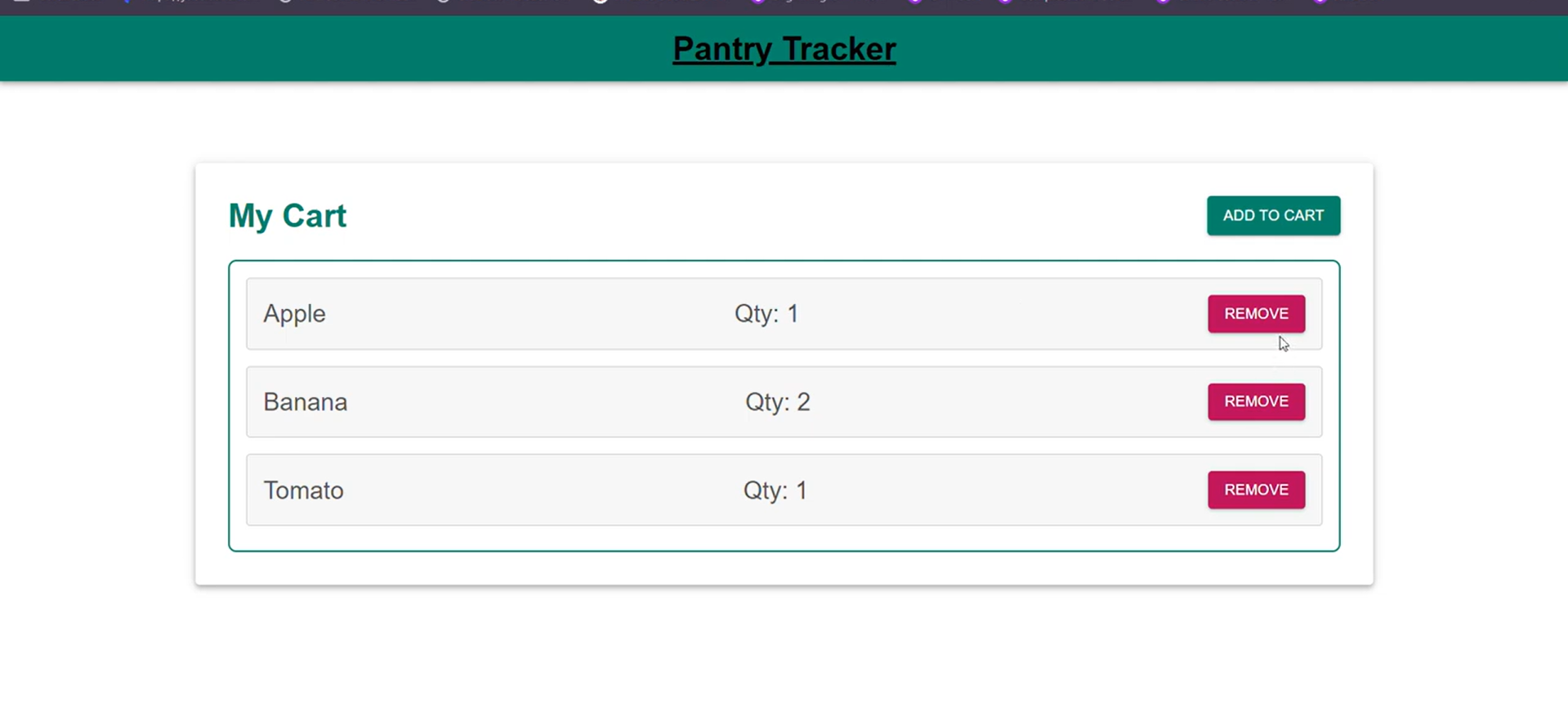 Pantry/Inventory Tracker App